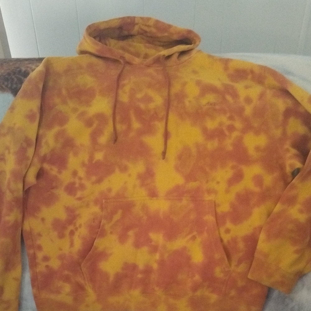 Lost Orange and Yellow Tie-Dye Sweatshirt Hoodie
